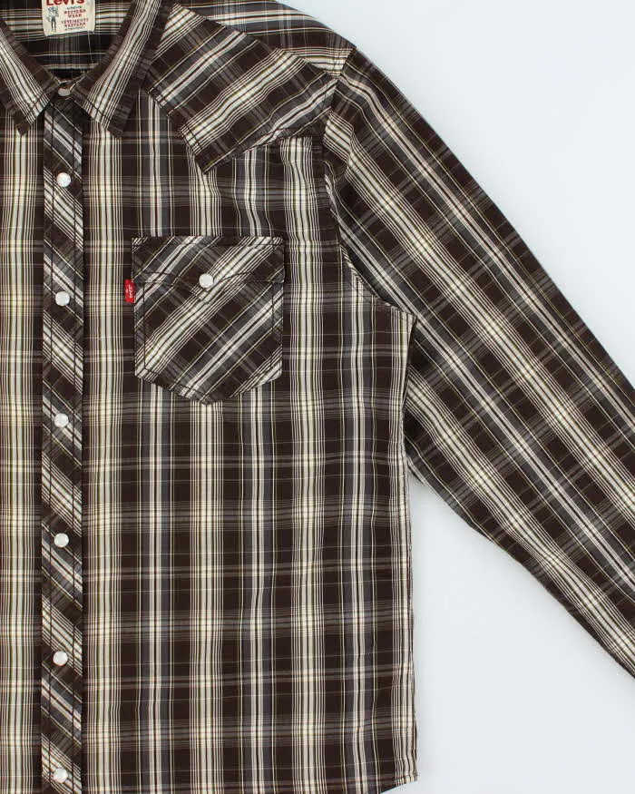 Vintage Y2K 00s Levi's Plaid Snap Button Long Sleeve Western Shirt - L sold by Rokit product image thumbnail 3