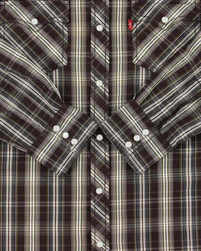 Vintage Y2K 00s Levi's Plaid Snap Button Long Sleeve Western Shirt - L sold by Rokit product image thumbnail 4