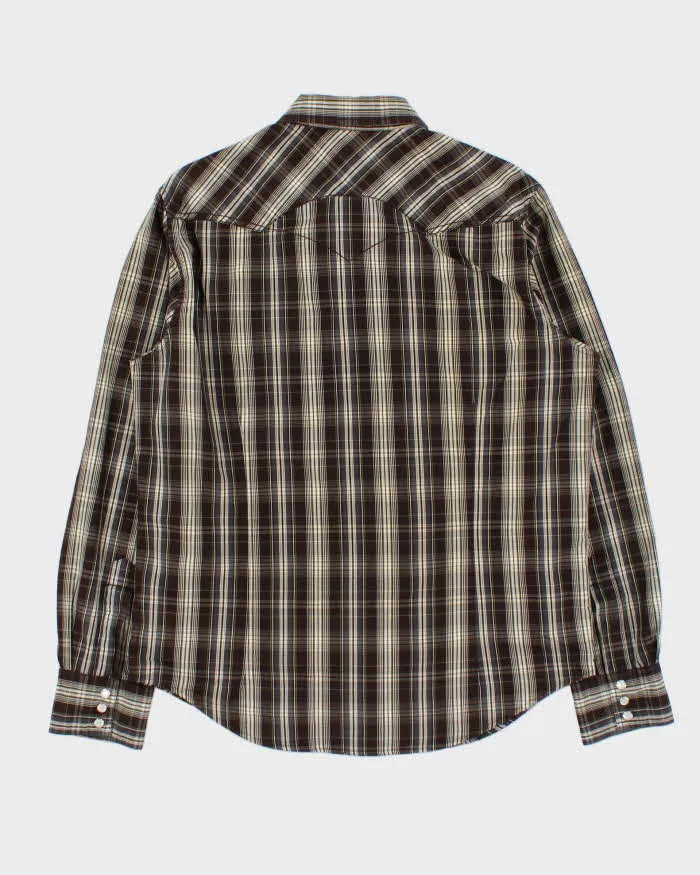 Vintage Y2K 00s Levi's Plaid Snap Button Long Sleeve Western Shirt - L sold by Rokit product image thumbnail 2