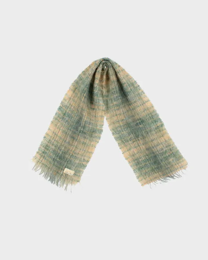 Vintage 1970s Eaton's Scottish Mohair & Wool Blend Fringed Scarf sold by Rokit