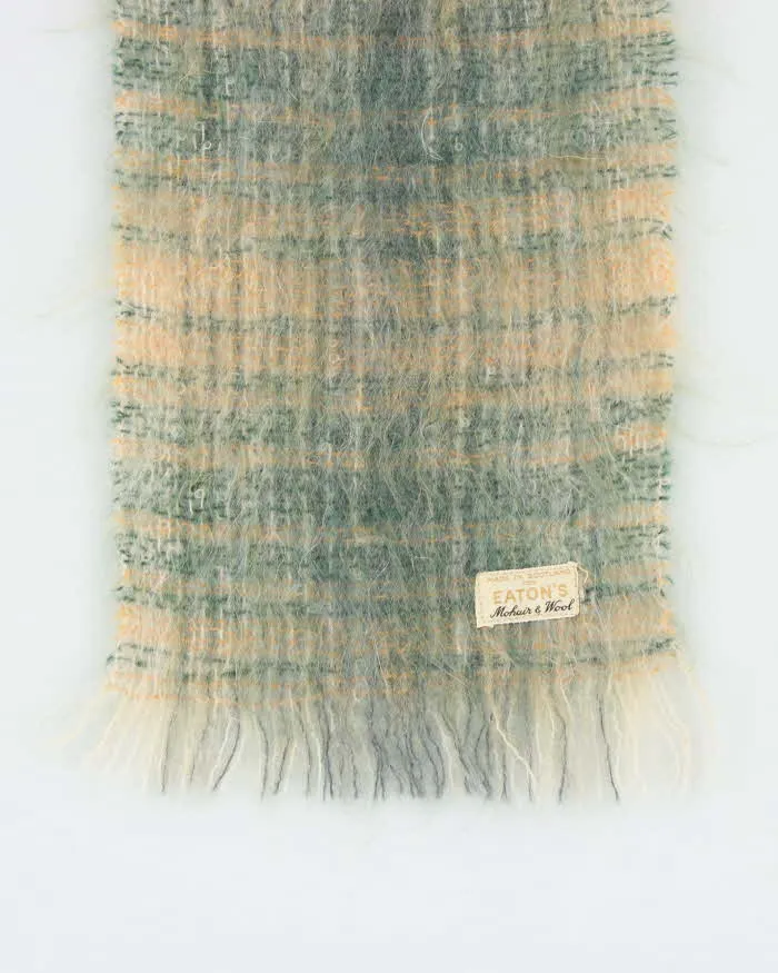 Vintage 1970s Eaton's Scottish Mohair & Wool Blend Fringed Scarf sold by Rokit product image thumbnail 5