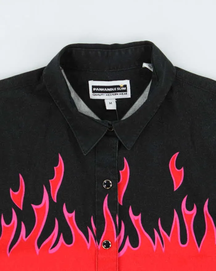 Vintage 1990s Panhandle Slim Western Snap Button Flames Long Sleeve Shirt - M sold by Rokit product image thumbnail 5