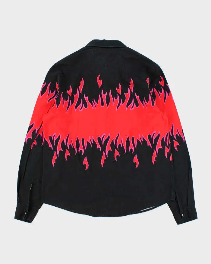 Vintage 1990s Panhandle Slim Western Snap Button Flames Long Sleeve Shirt - M sold by Rokit product image thumbnail 2