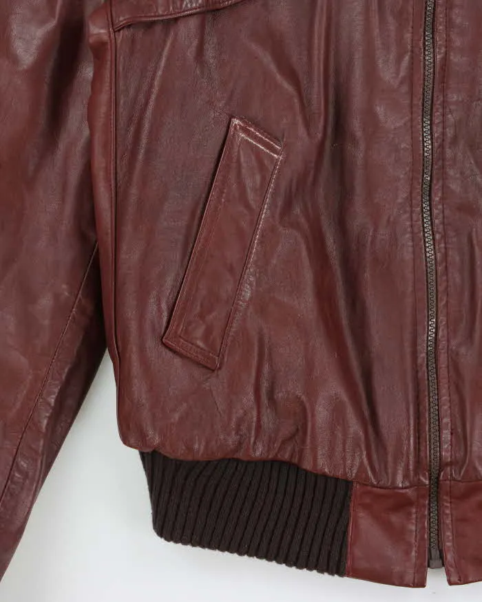 Vintage 1970s Elite Sportswear Quilt Lined Leather Dagger Collared Bomber Jacket - M sold by Rokit product image thumbnail 4
