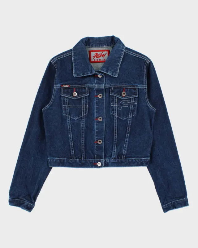 Vintage 1990s Fubu Women's Cropped Denim Jacket - L sold by Rokit