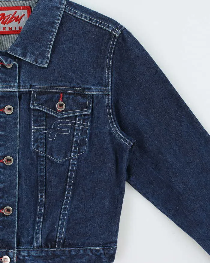 Vintage 1990s Fubu Women's Cropped Denim Jacket - L sold by Rokit product image thumbnail 3