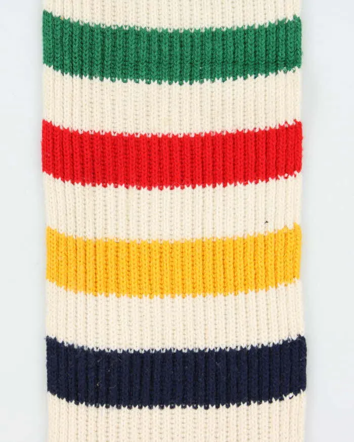 Vintage Hudson's Bay 'Stripes' Classic Wool Blend Ribbed Unisex Scarf sold by Rokit product image thumbnail 3