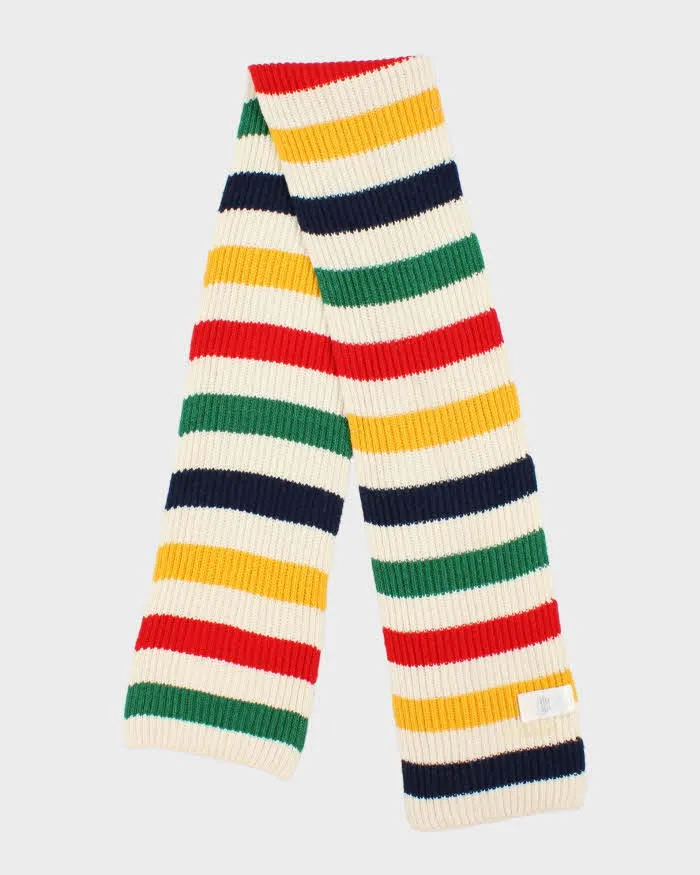 Vintage Hudson's Bay 'Stripes' Classic Wool Blend Ribbed Unisex Scarf sold by Rokit product image thumbnail 2