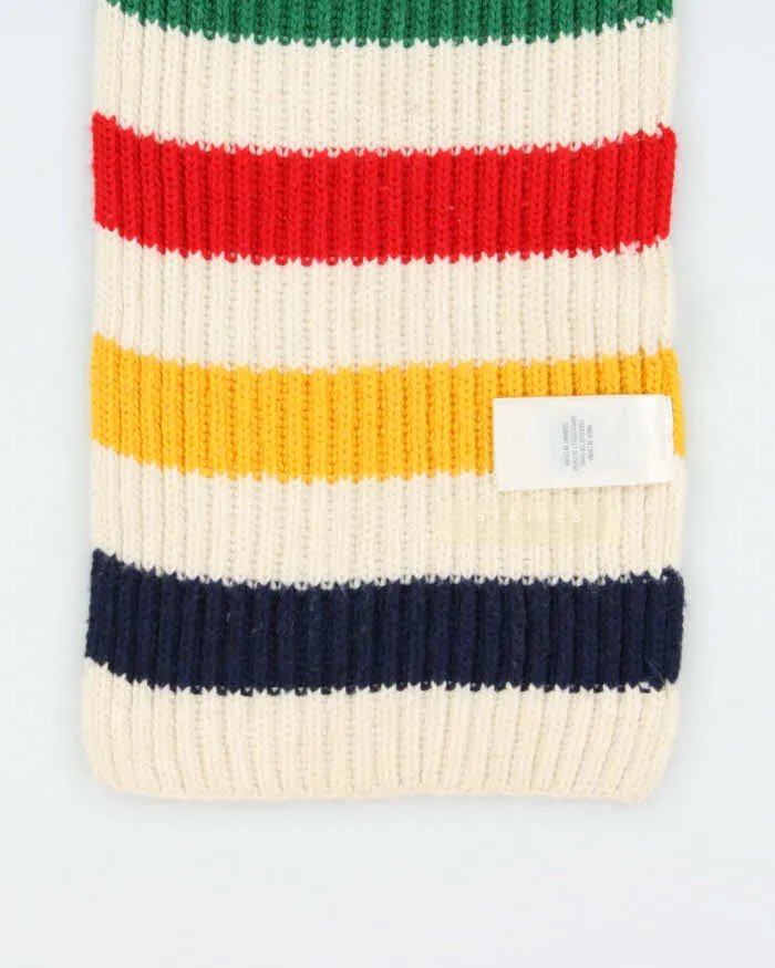Vintage Hudson's Bay 'Stripes' Classic Wool Blend Ribbed Unisex Scarf sold by Rokit product image thumbnail 5