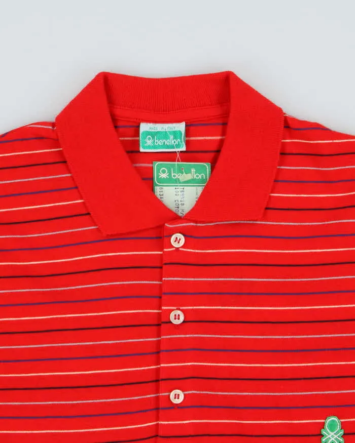 DSWT Vintage 1980s Benetton Striped Tennis Long Sleeve Polo Shirt - M sold by Rokit product image thumbnail 5