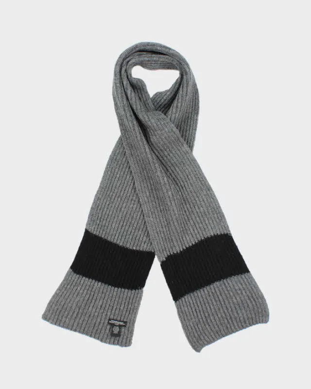 Vintage Hudson's Bay Ribbed Wool Blend Chunky Unisex Scarf sold by Rokit