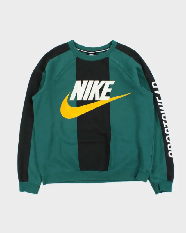 Vintage Nike Felt Spell Out Two-Tone Crewneck Sweatshirt - M sold by Rokit