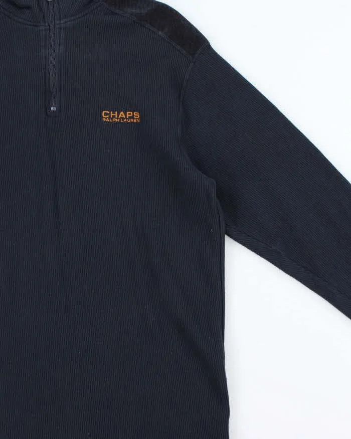 Vintage Chaps Ralph Lauren Ribbed Corduroy Oversized Quarter-Zip Sweatshirt - M sold by Rokit product image thumbnail 3