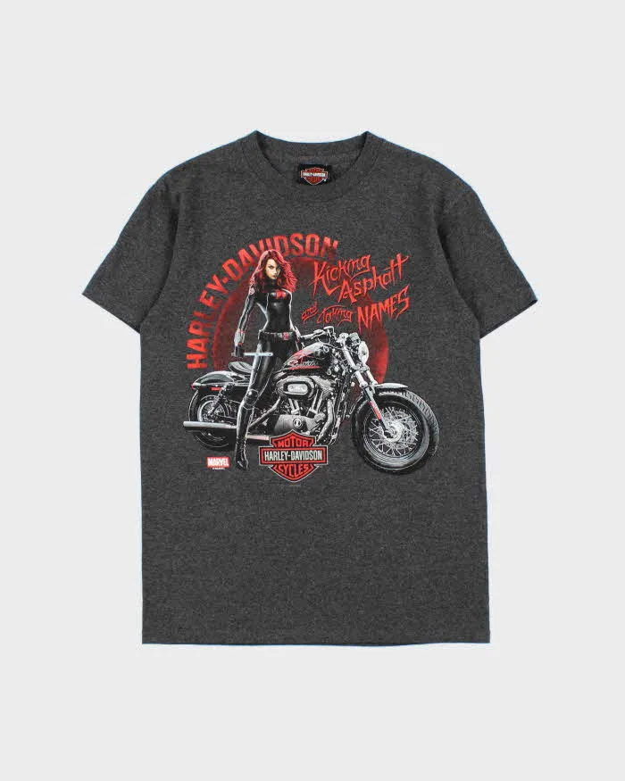 Vintage Harley Davidson x Marvel Edmonton Alberta Crewneck T-Shirt - S sold by Rokit