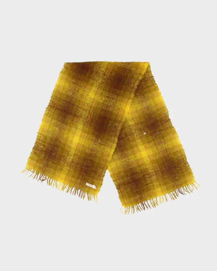Vintage 1970s HBC The Bay Scottish Made Large Plaid Mohair & Wool Blend Fringed Scarf sold by Rokit product image thumbnail 2