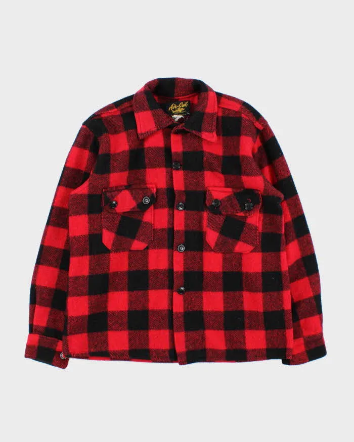 Vintage 1970s Air Crest Buffalo Plaid Wool Workwear Shirt - XS sold by Rokit