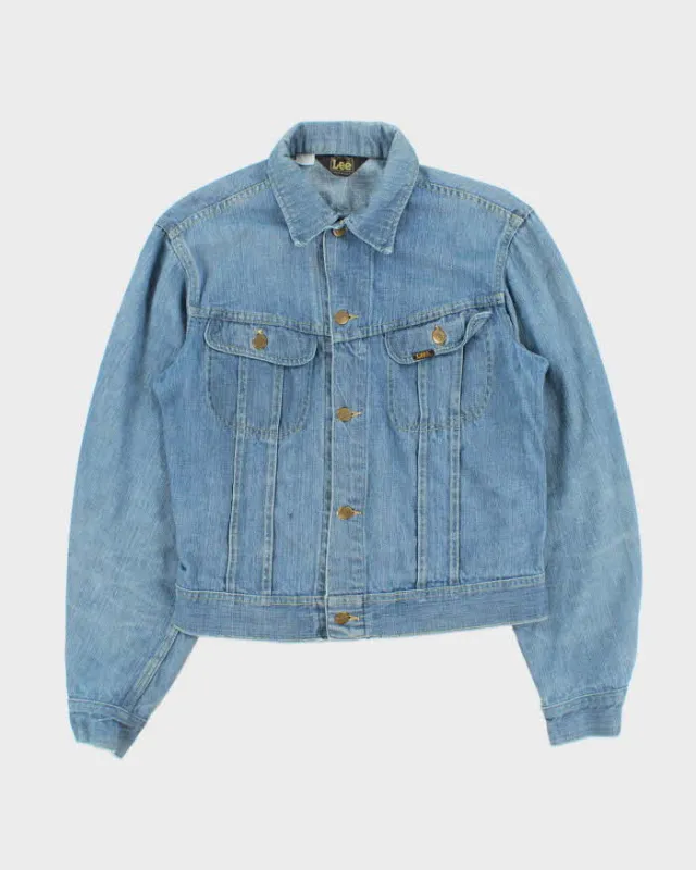 Vintage 1970s Lee Made In USA Light Wash Denim Trucker Jacket - L sold by Rokit