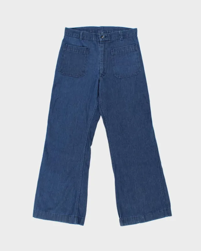 Vintage 1987 US Navy Type 1 Flared Denim Utility Bell Bottom Jeans - W31 L30 sold by Rokit