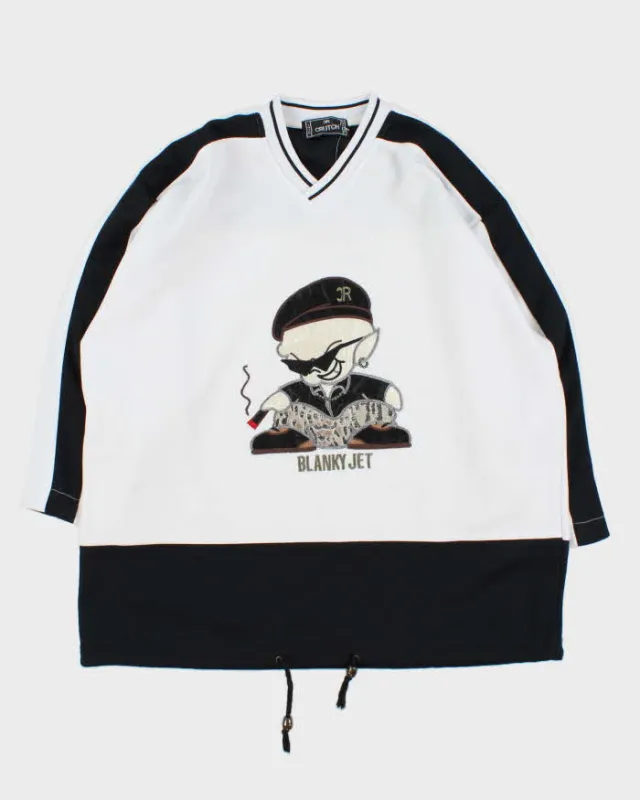 Vintage 1990s Crutch Japan Embroidered Adjustable Ice Hockey Jersey - XL made by Rokit