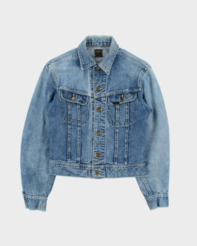 Vintage 1960s Lee Riders Sanforized 101-J Union Made In USA Distressed Denim Trucker Jacket - S made by Lee