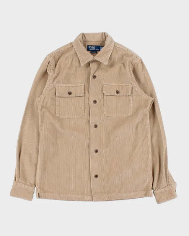 Vintage Polo Ralph Lauren Jumbo Cord Classic Fit Long Sleeve Safari Shirt - S sold by Rokit