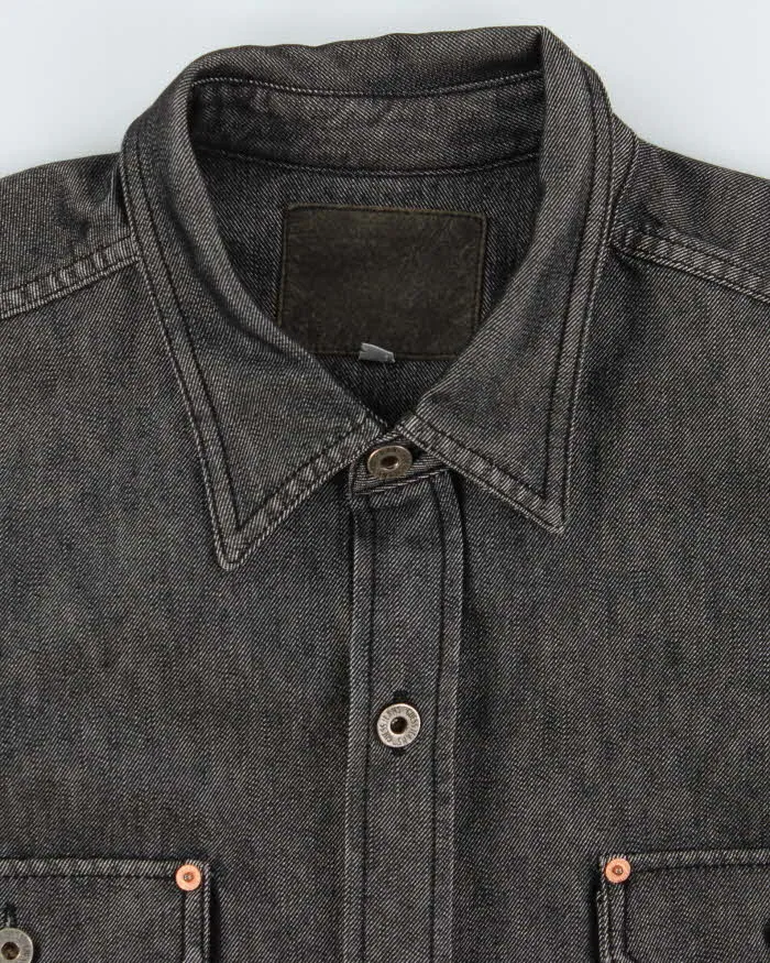 Vintage 1990s Guess USA Metallic Raw Denim Over-Shirt - 4XL sold by Rokit product image thumbnail 3