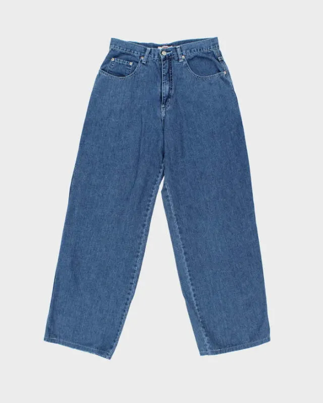 Vintage 1990s Buffalo David Bitton Ultra Wide Leg Chambray Denim Jeans - W29 L30 sold by Rokit