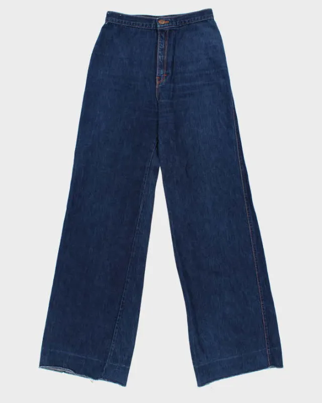 Vintage 1970s San Francisco Riding Gear Contrast Stitch Western Flared Cowboy Jeans - W28 L36 made by Rokit