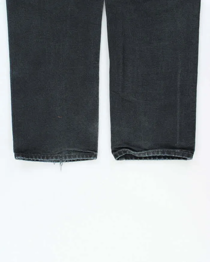 Vintage Carhartt B01 BLK Duck Canvas Double Front Loose Fit Made In USA Distressed Carpenter Trousers - W33 L30 sold by Rokit product image thumbnail 5