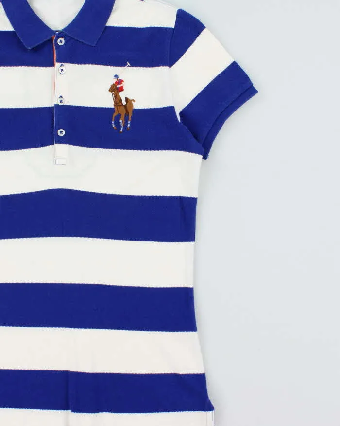 Vintage Y2K 00s Ralph Lauren Large Pony Striped Women's Short Sleeve Polo Shirt - L sold by Rokit product image thumbnail 3
