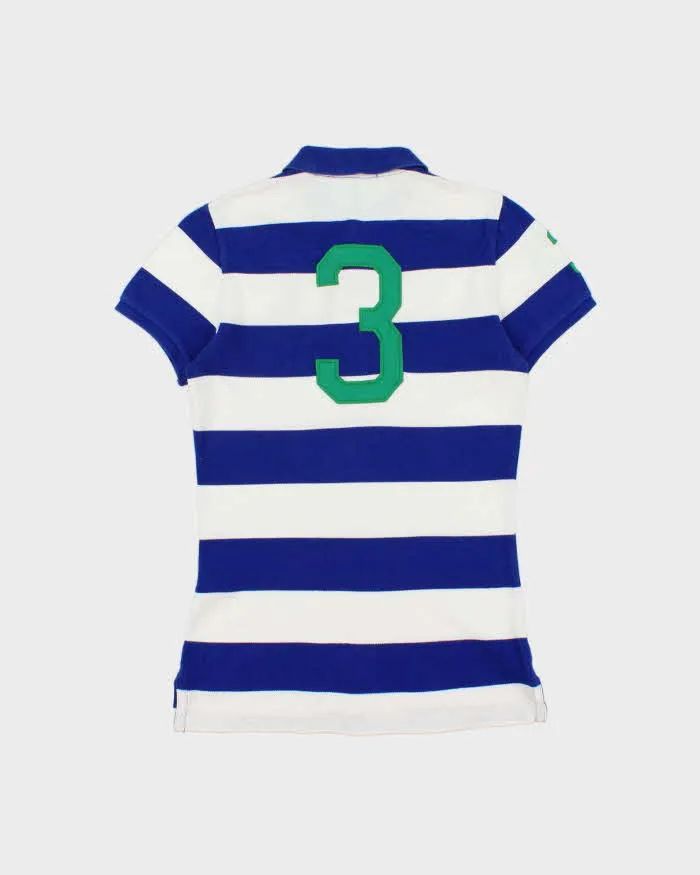 Vintage Y2K 00s Ralph Lauren Large Pony Striped Women's Short Sleeve Polo Shirt - L sold by Rokit product image thumbnail 2