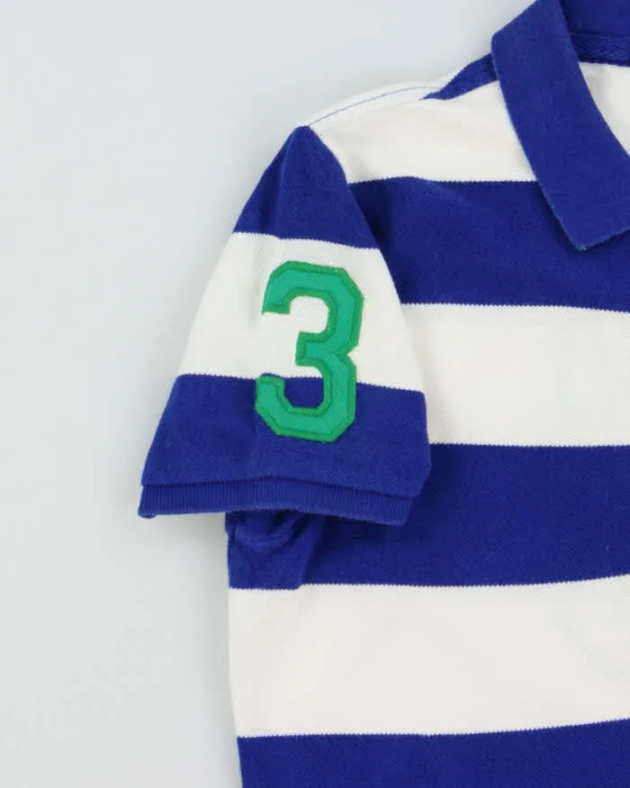 Vintage Y2K 00s Ralph Lauren Large Pony Striped Women's Short Sleeve Polo Shirt - L sold by Rokit product image thumbnail 4