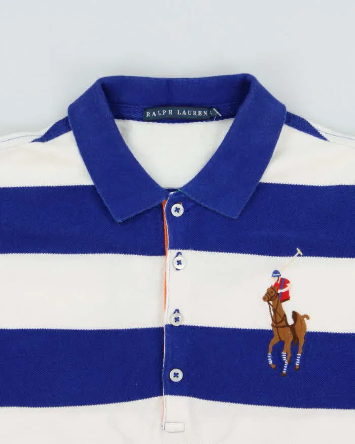 Vintage Y2K 00s Ralph Lauren Large Pony Striped Women's Short Sleeve Polo Shirt - L sold by Rokit product image thumbnail 5