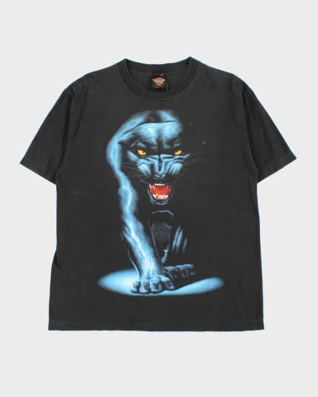 Vintage 1990s Rock Eagle Panther Single Stitch Crewneck T-Shirt - L made by Rokit