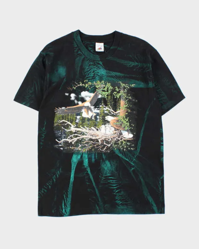 Vintage 1991 Acid Wash Eagle Heavyweight Single Stitch Crewneck T-Shirt - L sold by Rokit