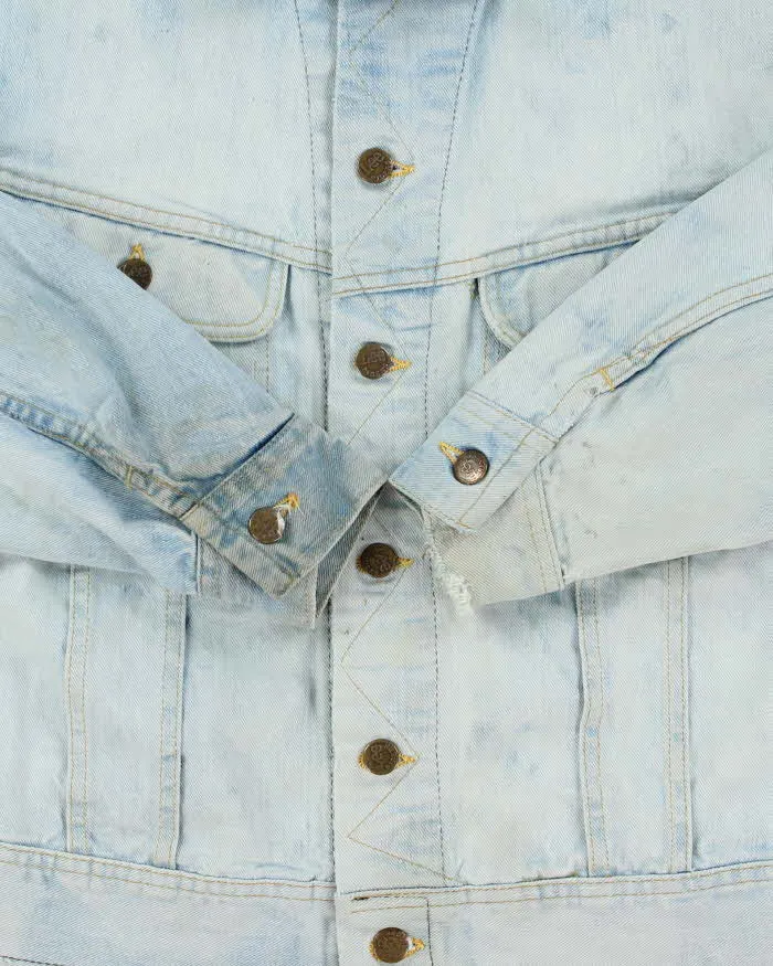Vintage 1970s Lee Riders Made In USA Distressed Light Wash Denim Trucker Jacket - M sold by Rokit product image thumbnail 4