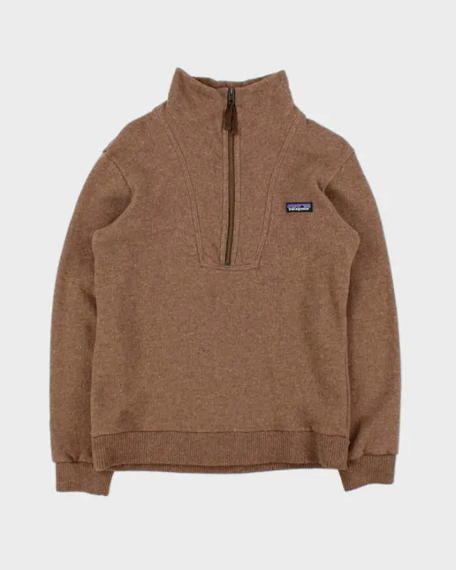 Vintage Patagonia Wool Blend Quarter-Zip Knit Fleece - S made by Patagonia