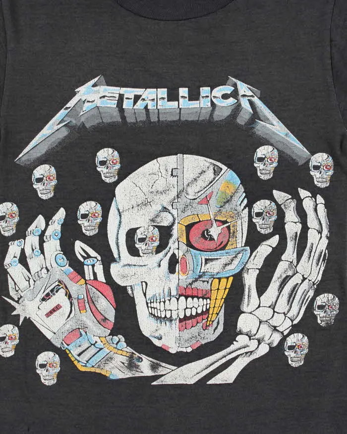 Vintage 1980s Metallica Robot Skeleton Single Stitch Crewneck T-Shirt - XS sold by Rokit product image thumbnail 4