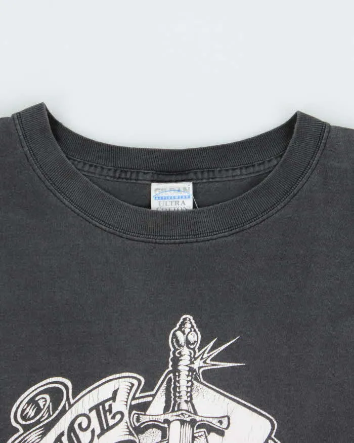 Vintage 2000 Ace Tattoo Langley Faded Gildan Heavyweight Crewneck T-Shirt - XXL sold by Rokit product image thumbnail 3