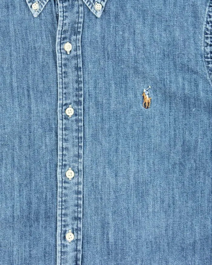 Vintage Ralph Lauren Classic Fit Long Sleeve Denim Shirt - M sold by Rokit product image thumbnail 4