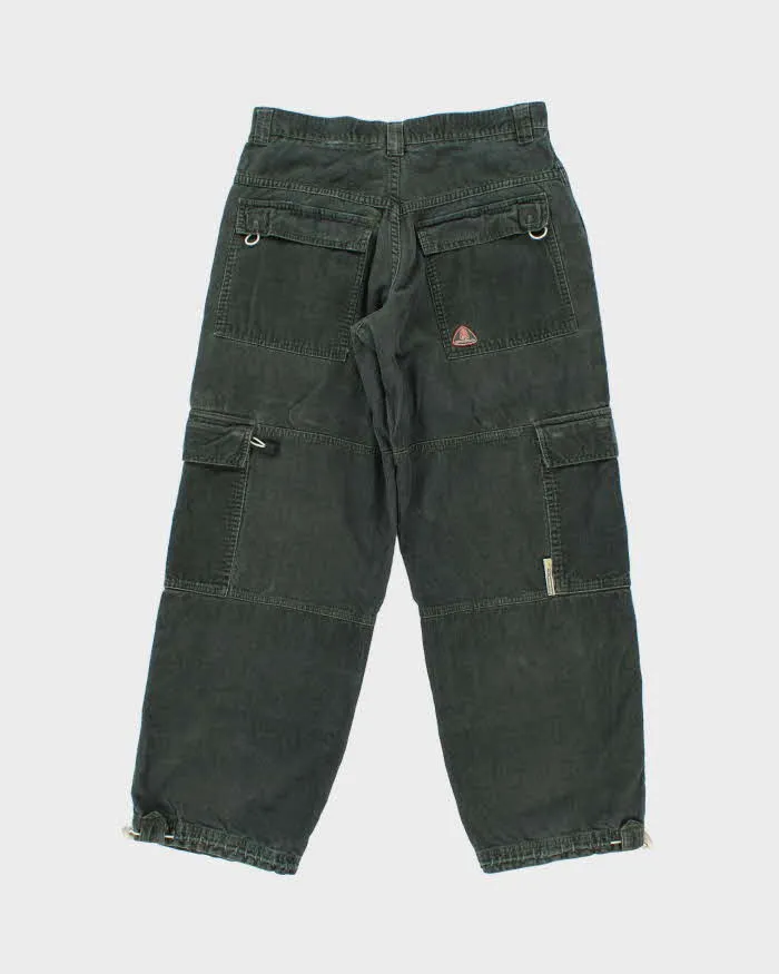 Vintage 1990s O'Neill Forest Green Corduroy Wide Leg Cargo Trousers - W32 L31 sold by Rokit product image thumbnail 2