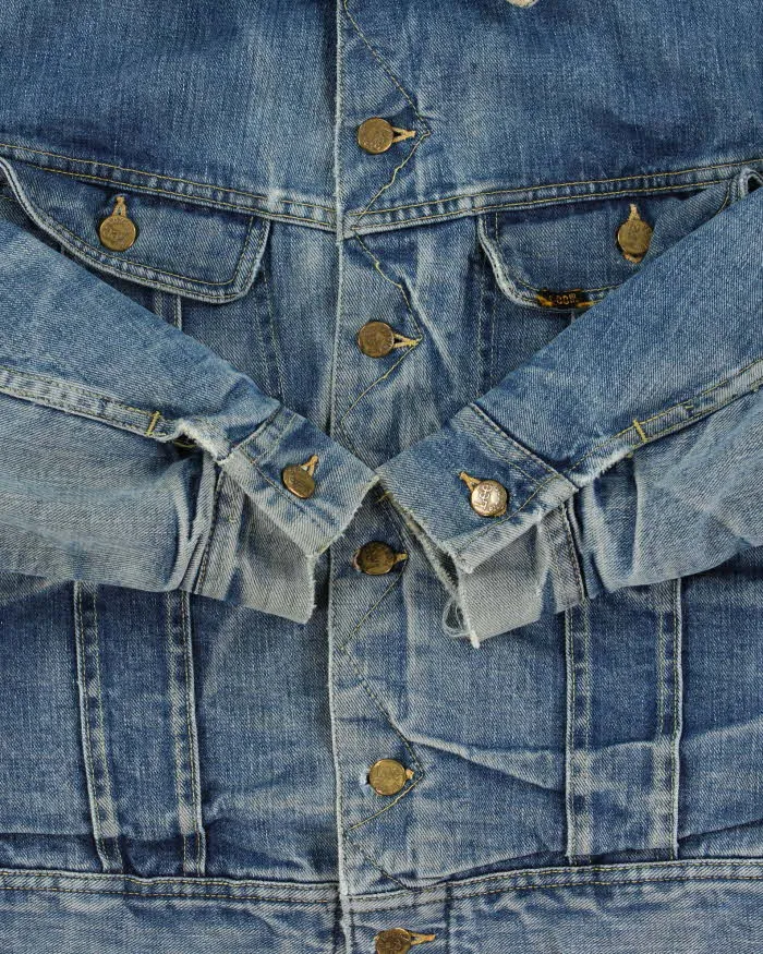 Vintage 1960s Lee Storm Rider Blanket Lined Union Made In USA Denim Trucker Jacket - M sold by Rokit product image thumbnail 4