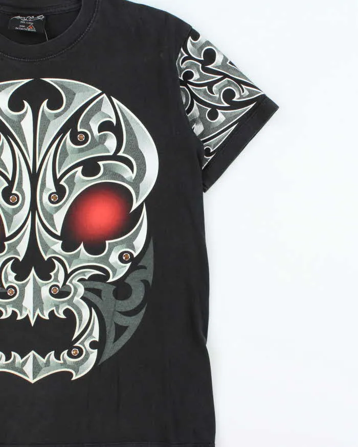 Vintage Y2K 00s Rock Chang Embellished Skull Crewneck T-Shirt - M sold by Rokit product image thumbnail 3