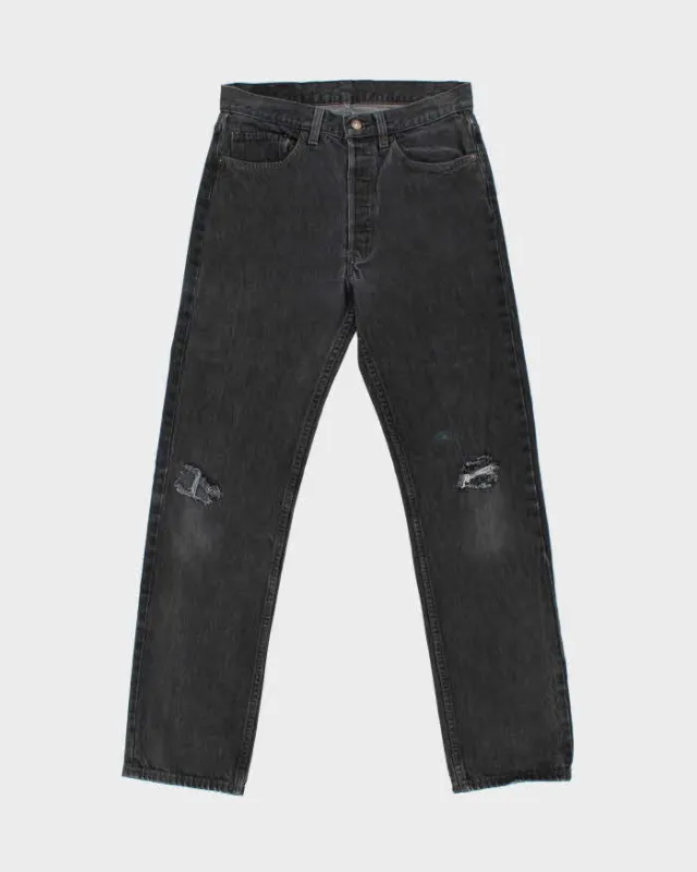 Vintage 1987 Levi's 501 Red Tag Made In USA Straight Leg Distressed Denim Jeans - W31 L32 made by Levi's