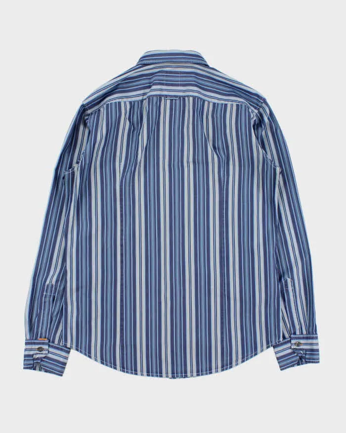 Vintage Y2K 00s Hugo Boss Orange Striped Long Sleeve Shirt - L sold by Rokit product image thumbnail 2
