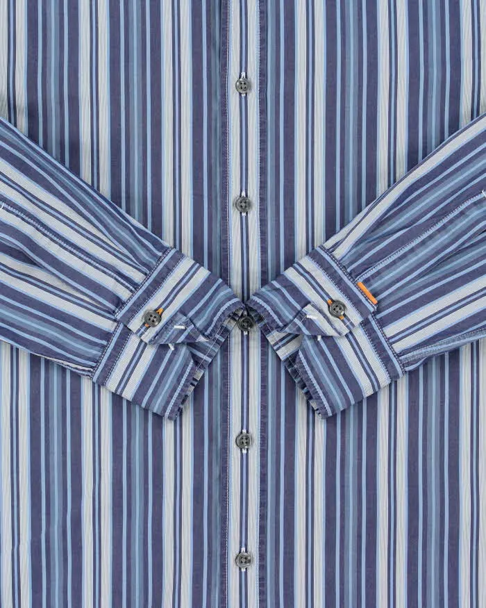 Vintage Y2K 00s Hugo Boss Orange Striped Long Sleeve Shirt - L sold by Rokit product image thumbnail 4