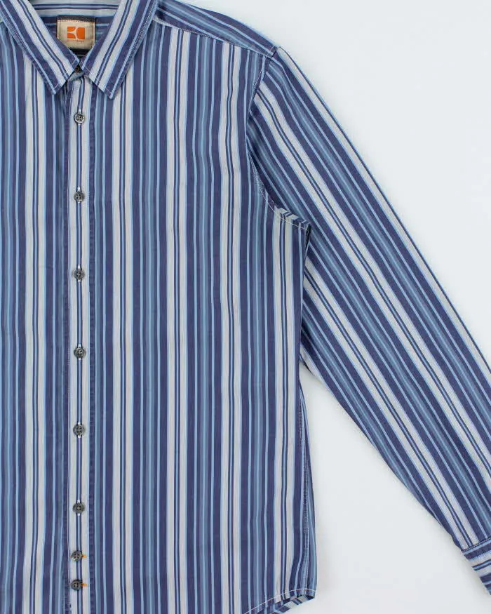 Vintage Y2K 00s Hugo Boss Orange Striped Long Sleeve Shirt - L sold by Rokit product image thumbnail 3