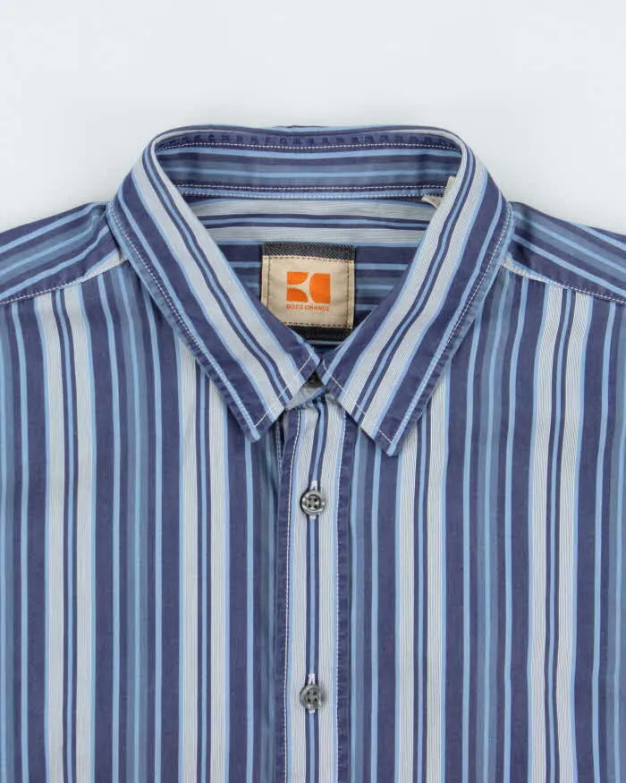 Vintage Y2K 00s Hugo Boss Orange Striped Long Sleeve Shirt - L sold by Rokit product image thumbnail 5
