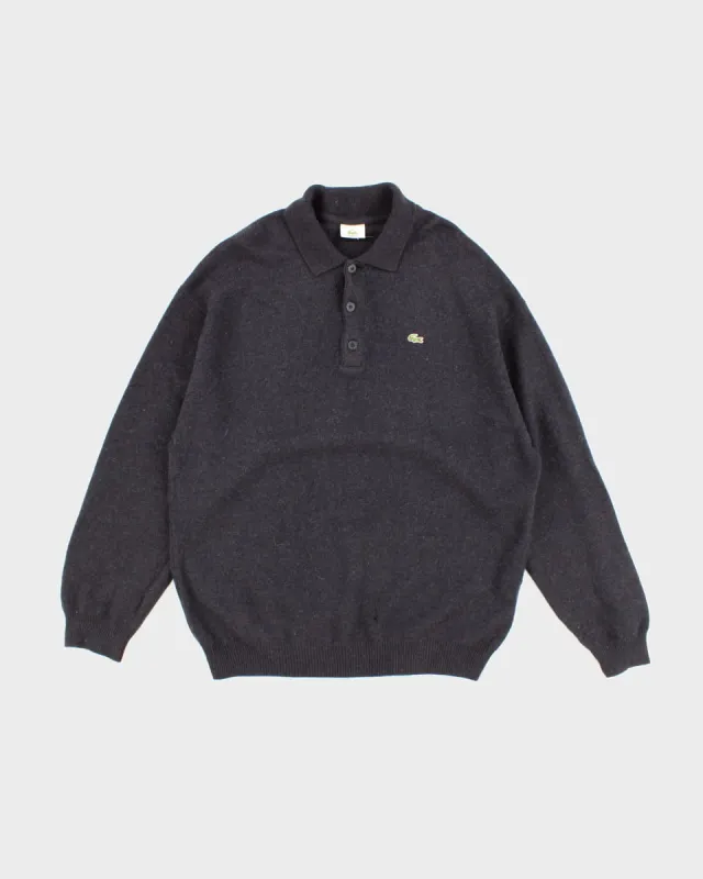 Vintage 90s Lacoste Wool Quarter Button Jumper - XL sold by Rokit