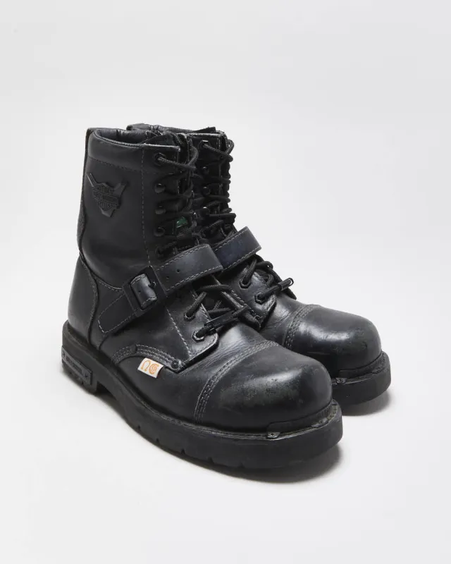 Vintage Harley Davidson Thinsulate SA Leather Steel Toe Cap Biker Boots - UK 8.5 sold by Rokit
